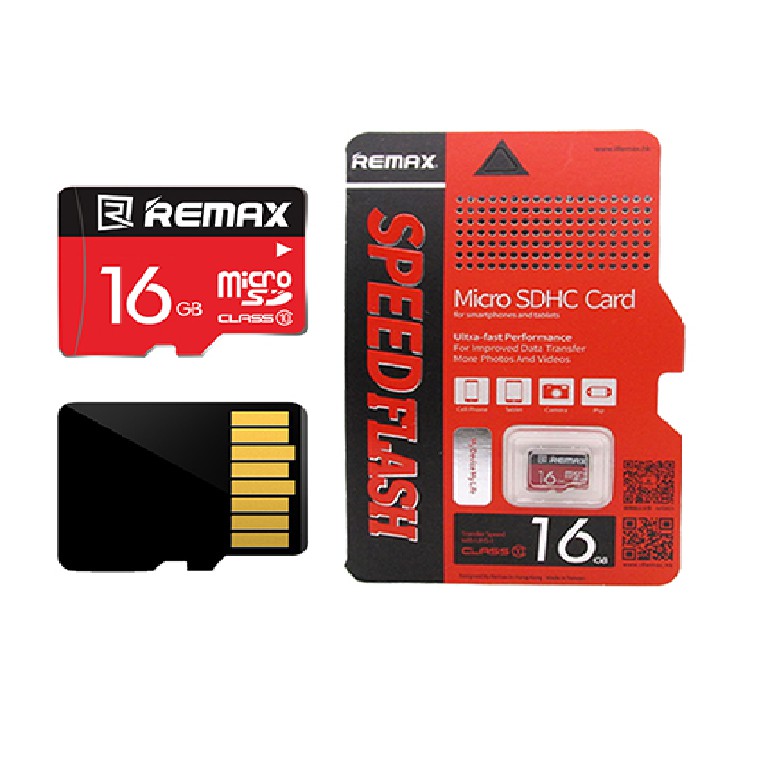 Thẻ nhớ MicroSD chính hãng Remax 16Gb với tốc độ Class 10 chuyên dụng cho camera