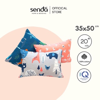 Vỏ gối trẻ em cotton lụa SEN ĐÁ 35x50 cm họa tiết cho bé trai bé gái (nhiều mẫu), không formaldehyt, an toàn cho da bé