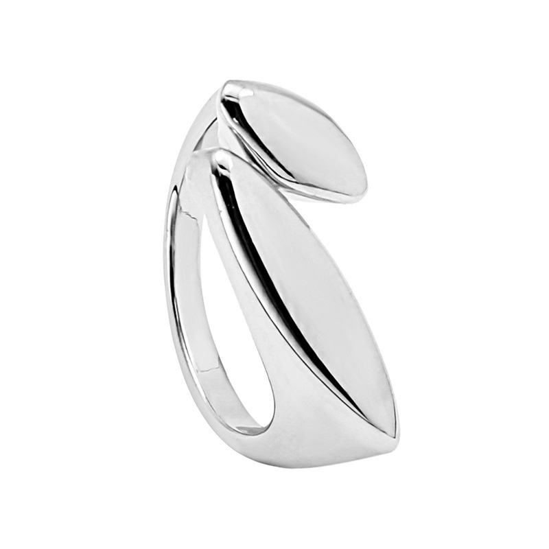 Nhẫn hở họa tiết hình học bằng đồng thời trang hip hop Hàn Quốc cho nữ