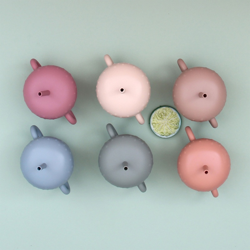 Tô Ăn Dặm Bằng Silicone Thiết Kế Di Động Với Tay Cầm Đôi Cho Bé Sơ Sinh