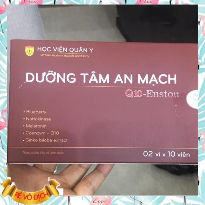 DƯỠNG TÂM AN MẠCH NEW-  Học viện quân y ( Hộp 20v) phòng và hỗ trợ người có bệnh  về tim, mạch máu hạn tới 2023