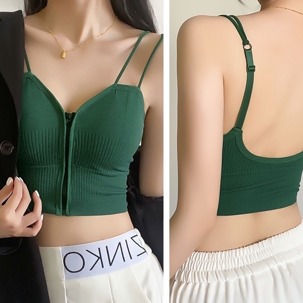 198830 Áo Hai Dây Có Đệm Ngực Với Dây Kéo Sau Lưng Gợi Cảm