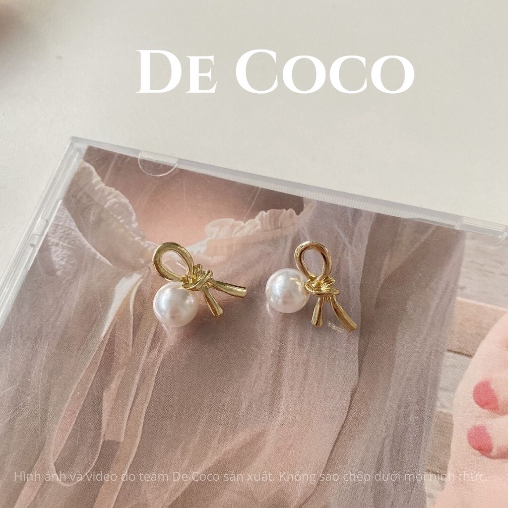 Khuyên tai vintage oval mini De Coco