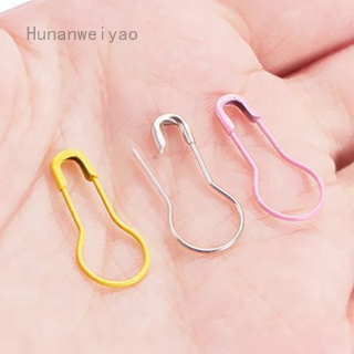 Hunanweiyao Bộ 100 Ghim Ghim Đánh Dấu An Toàn Hình Quả Lê / Quả Bầu Nhiều Màu Sắc Bằng Kim Loại Dành Cho Dệt Kim