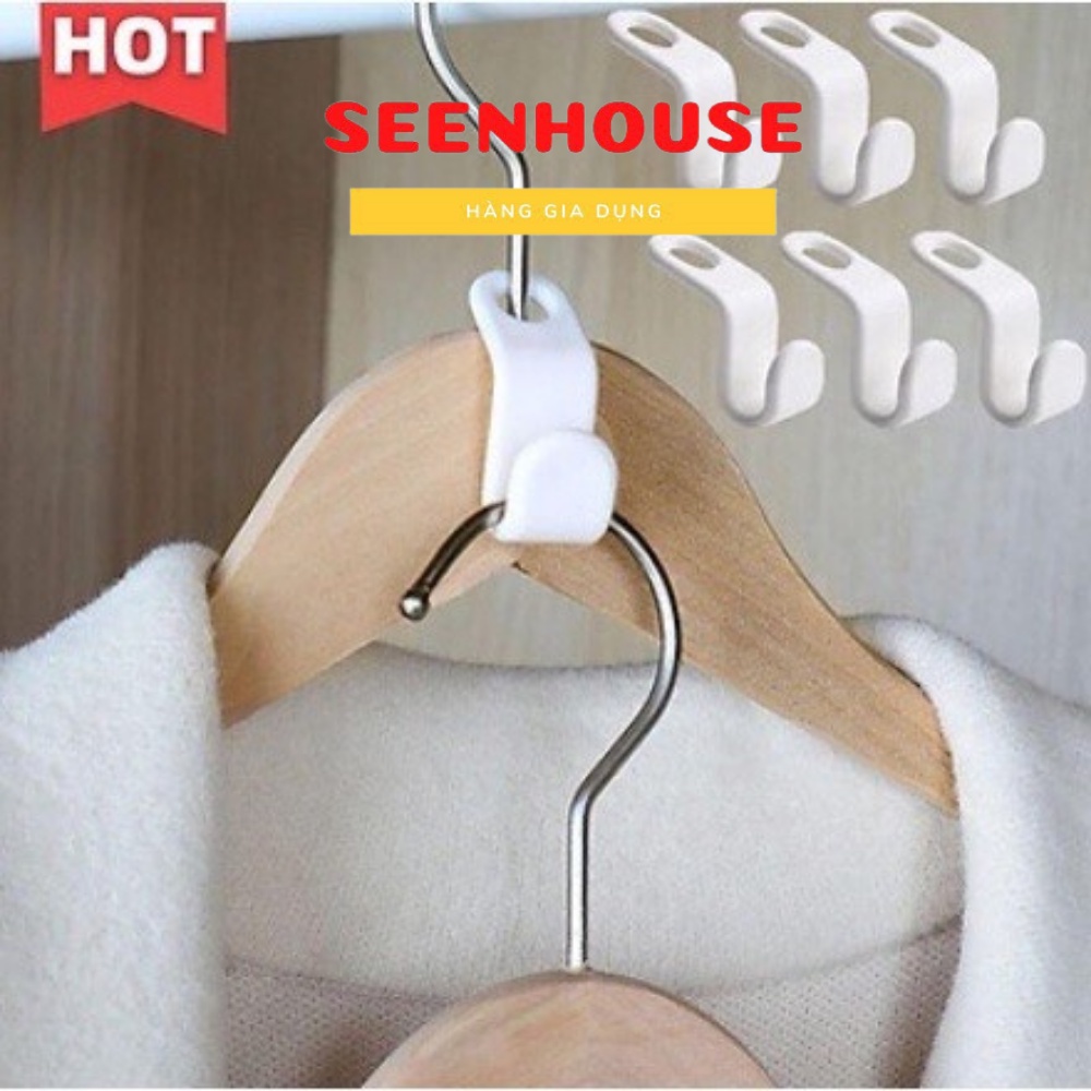 SET 10 Đầu Nối Móc Treo Quần Áo Bằng Nhựa
