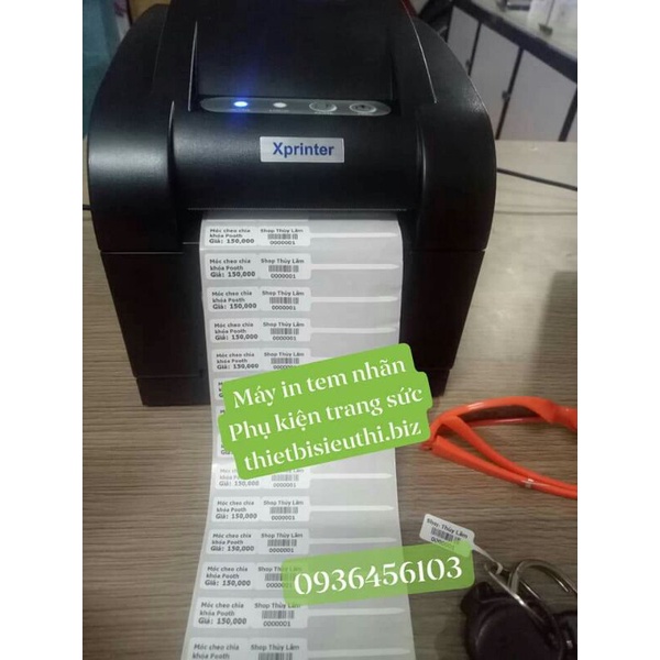 Tem nhiệt phụ kiện trang sức cho máy Xprinter 350B