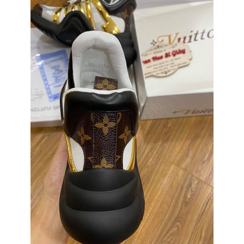 [ ẢNH THẬT ]-Giày siêu cấp LV_NÂU VÀNG full box