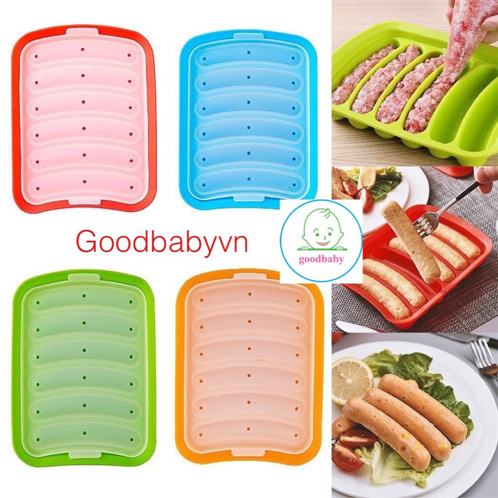 Khuôn Silicon Làm Xúc Xích Cho Bé Ăn Dặm Goodbabyvn