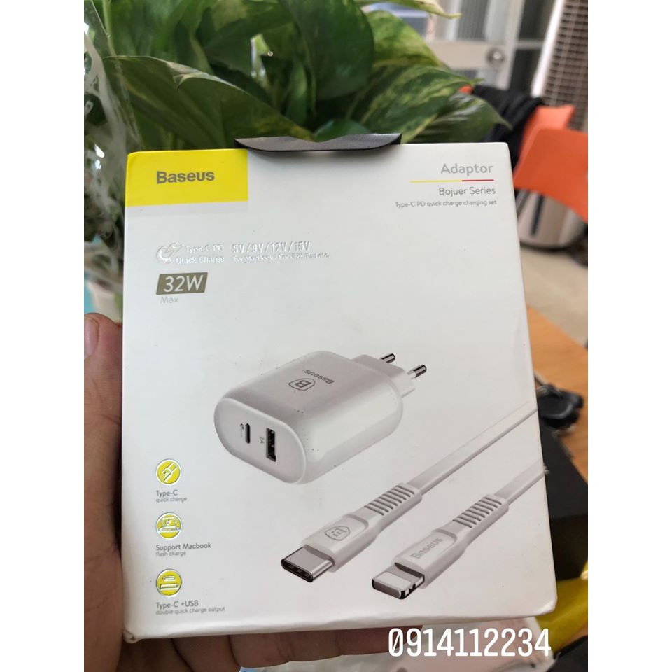 SẠC NHANH IPHONE  CHÍNH HÃNG  BASEUS ĐẾN 32W