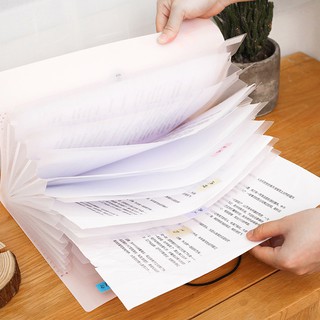 Bìa Đựng Tài Liệu Khổ A4 Trong Suốt Nhiều Ngăn Tiện Lợi
