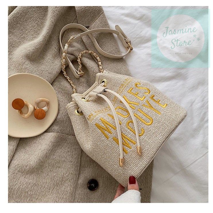 Túi Xách Đeo Chéo Nữ Rút Dây Canvas 💗 HOT TREND 💗 MIOKES Phong Cách Hàn Quốc Trẻ Trung Siêu Cá Tính JASMINE STORE