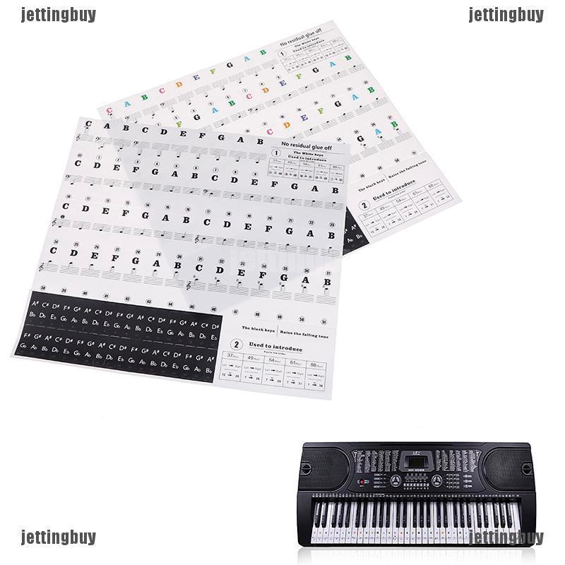 JETTING Sticker dán phím đàn piano và dòng chữ cho 49 61 76 88