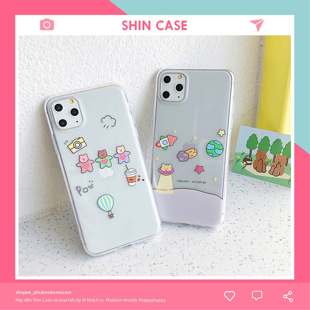 Ốp lưng iphone Gấu Không Gian viền trong chống ố 5/5s/6/6plus/6s/6splus/7/7plus/8/8plus/x/xs/11/12/pro/max/plus/promax | BigBuy360 - bigbuy360.vn