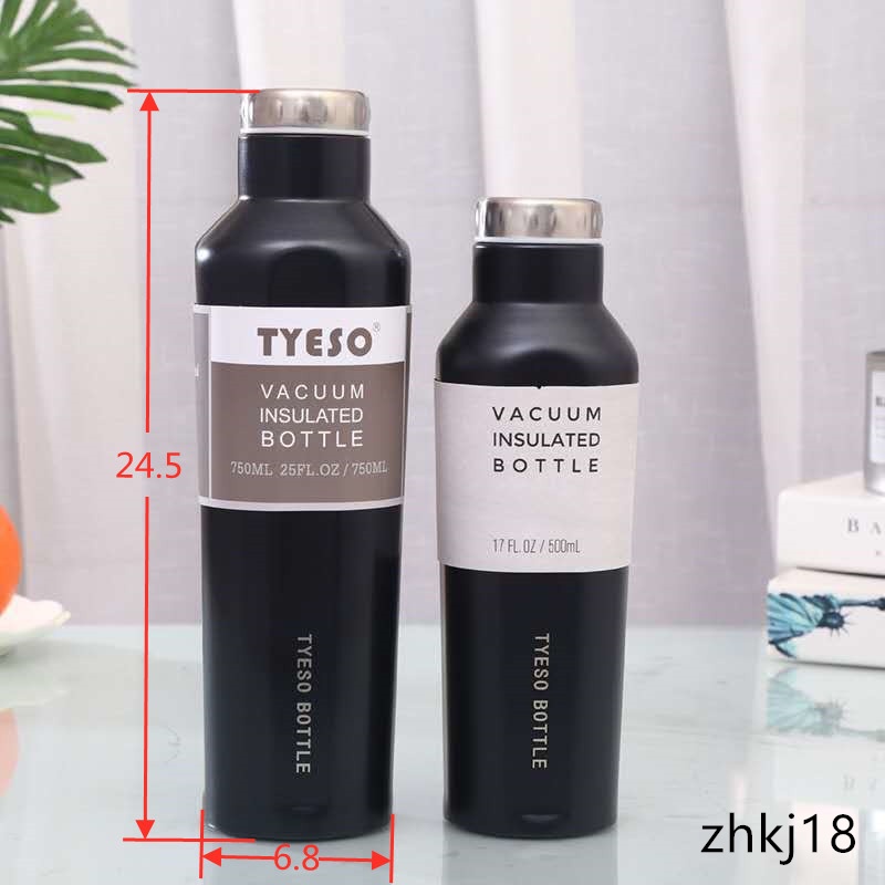 Bình Nước Giữ Nhiệt 500Ml 750ML Bằng Thép Không Gỉ Với 6 Màu Lựa Chọn