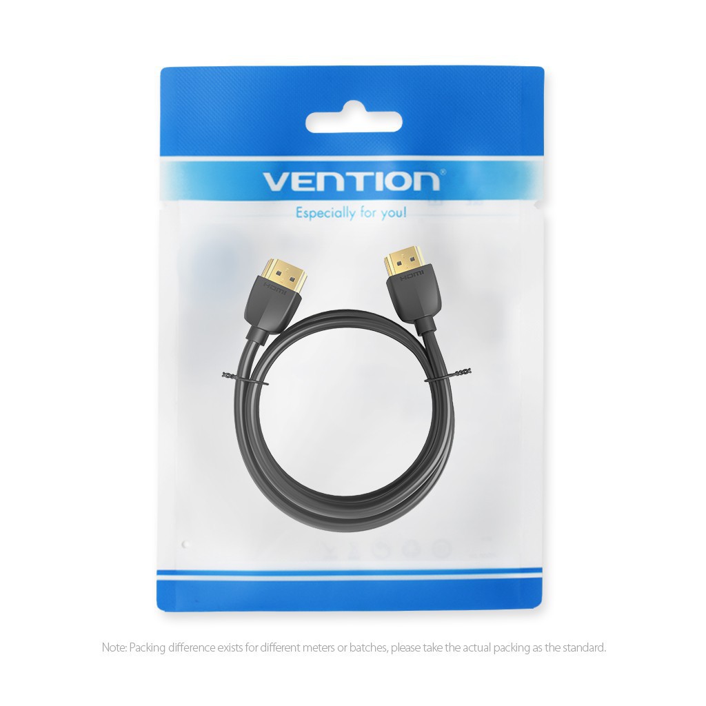 WQ TR3 Dây cáp HDMI 2.0 VENTION siêu mỏng tương trợ 4K 60Hz 3D đầu mạ vàng cho Apple/ TV/ máy chiếu/ PS4 4 1