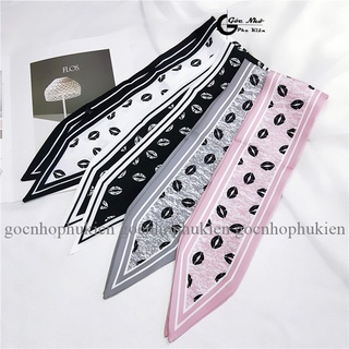 Khăn quàng cổ lụa dài, khăn turban lụa dài  cao cấp D86F