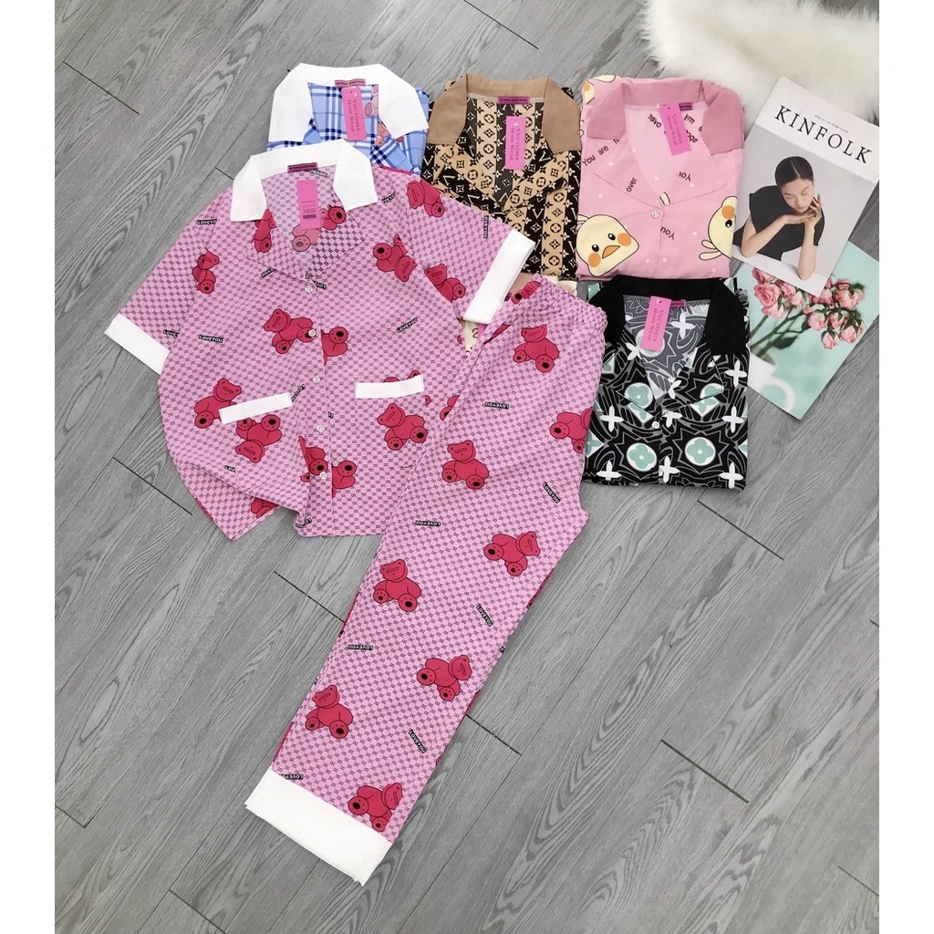 Đồ Bộ Nữ Mặc Nhà Quần Dài Lụa 100D Mềm Mịn - MOMOSA Shop