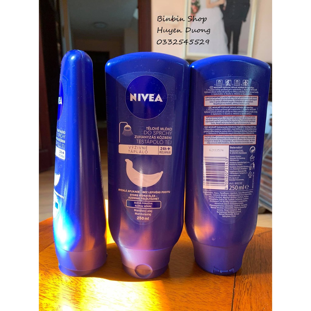 Kem xả tắm dưỡng thể Nivea 250ml