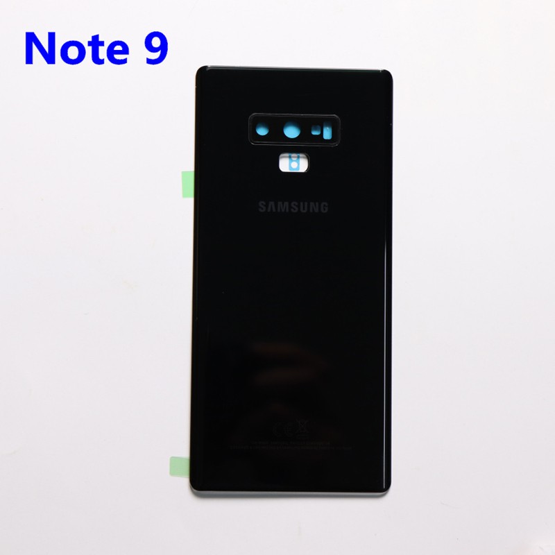 Samsung Galaxy NOTE 9 N960 N960F SM-N960FD Pin Nắp lưng Cửa + Tai máy ảnh Kính ống kính Thay thế Phụ tùng thay thế