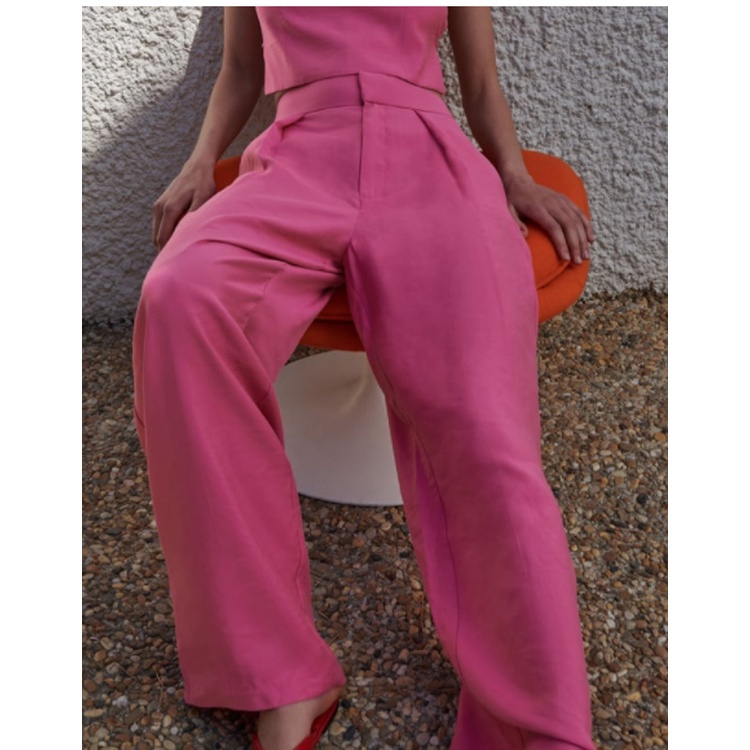 Zara Quần Dài Ống Rộng Lưng Cao Thời Trang Mùa Xuân Thanh Lịch 7385577