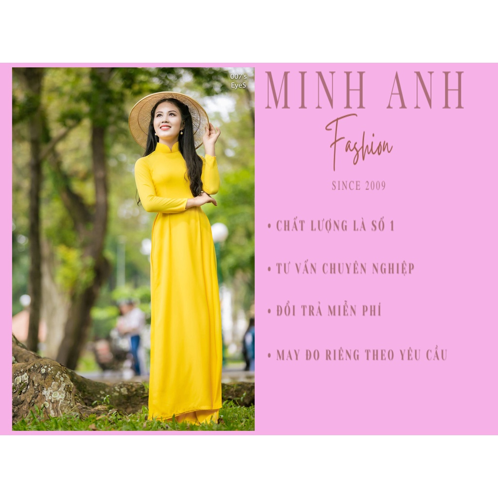 Áo Dài Lụa Vàng Thái Tuấn Cao Cấp nhà MINH ANH fashion