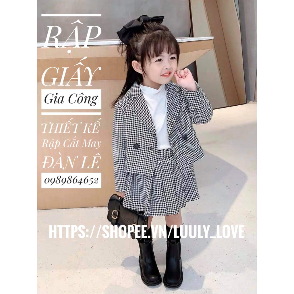 Rập giấyB377_ Rập giấy bộ mặc nhà cho bé yêu(1t-12t)
