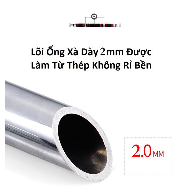 Xà Đơn Tăng Chiều Cao Đa Năng - Loại Inox Dày Xịn Chỉnh Nhiều Kích Thước