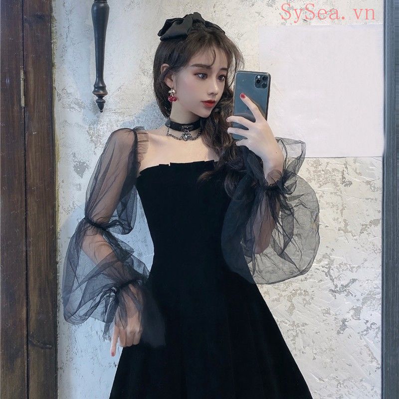 Đầm Dạ Hội Dáng Chữ A Phối Ren Quyến Rũ