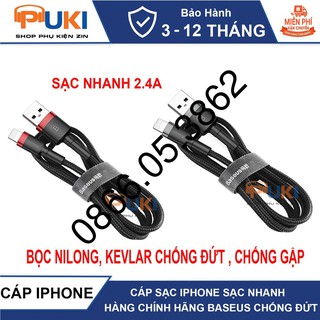 Cáp Sạc IPHONE Sạc Nhanh Hàng Chính Hãng Baseus Bọc Sợi Kevlar Chống Đứt, Chống Gập