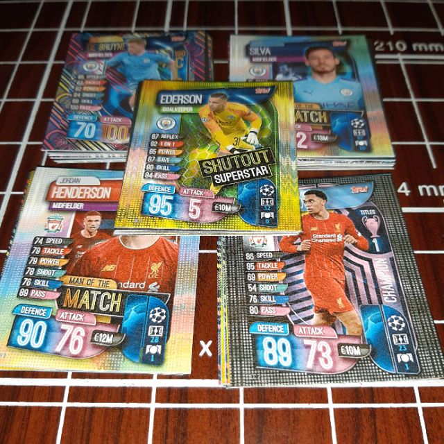 Match Attax kích thước thẻ Poca theo yêu cầu