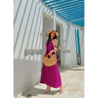MAXI XẾP LY CỔ YẾM FREESIZE DƯỚI 65KG