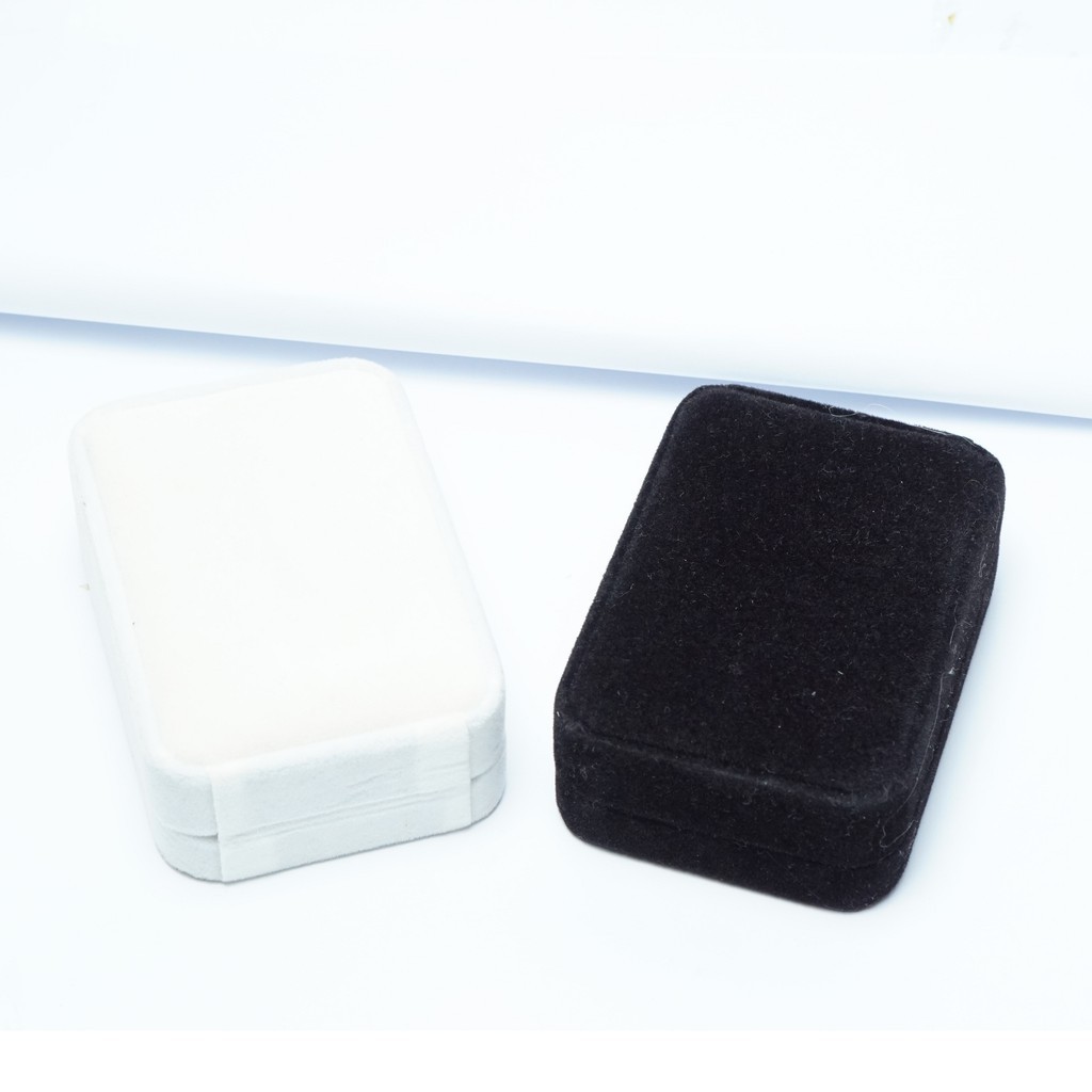 Hộp nhung QMJ hình chữ nhật đựng trang sức bạc làm quà tặng Q156