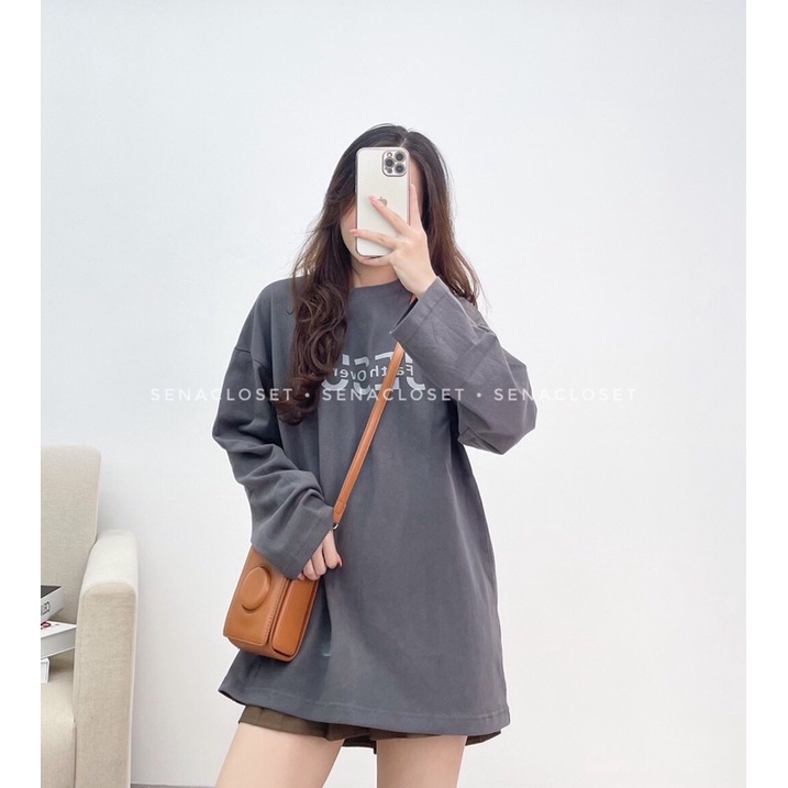 Áo phông dài tay cotton Quảng Châu (Ảnh thật)