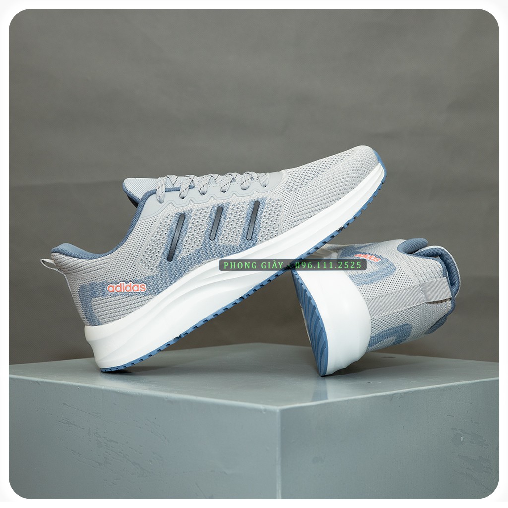 Giày sneaker nam giày thể thao nam D529 màu ghi sáng
