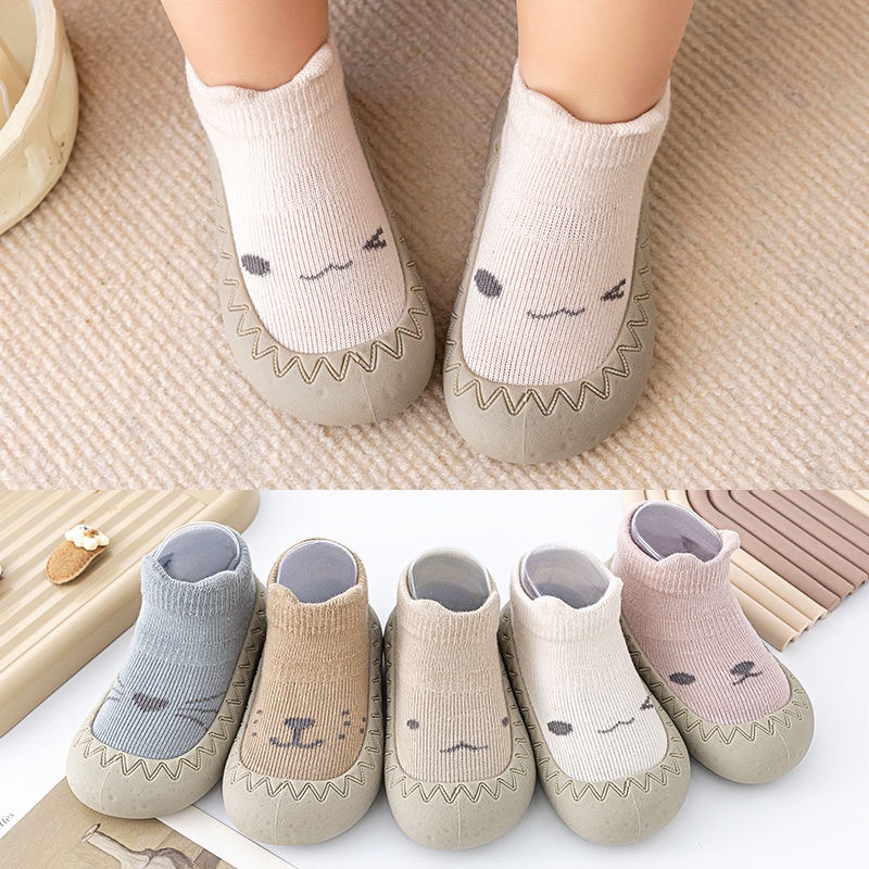 Giày Vớ Đế Cao Su Mềm Chống Trượt Dễ Thương Cho Bé Sơ Sinh