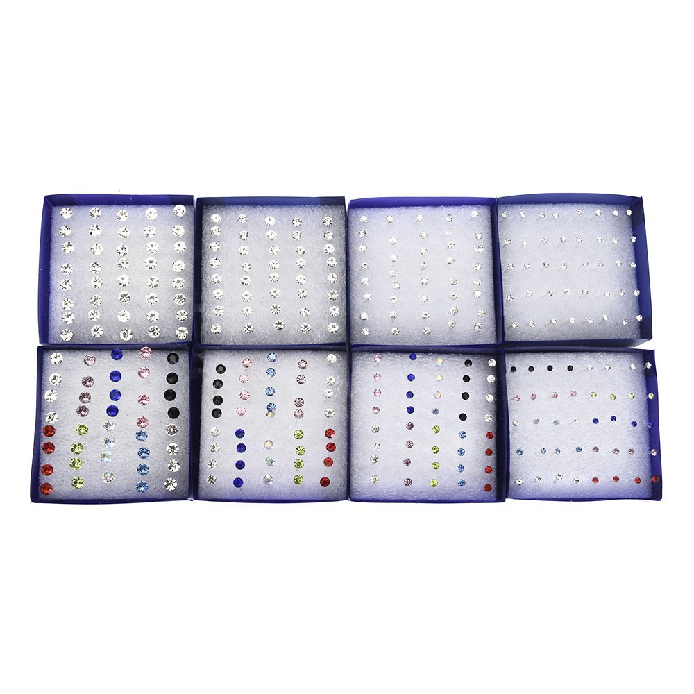 Bộ 20 đôi bông tai nhựa mini 2/3/4/5mm