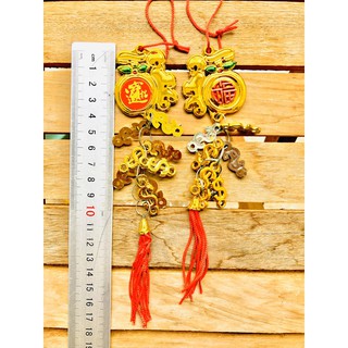 [FS 50k] Combo 2 dây treo Tết chữ Phúc gắn hình đô la trang trí Tết (014)