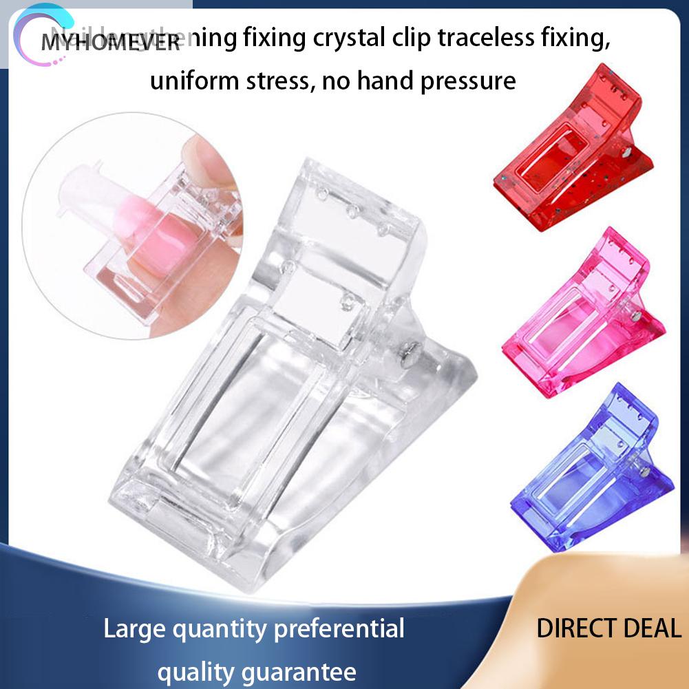 Kẹp Cố Định Móng Tay Trong Suốt Bằng Nhựa Tái Sử Dụng Được DIY