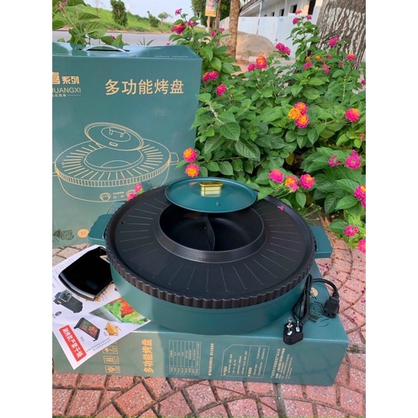 Nồi Lẩu Nướng Đa Năng Aoran 2200W Hàng Nội Địa Trung Cao Cấp Tiện Lợi Cho Gia Đình Bảo Hành 6 Tháng