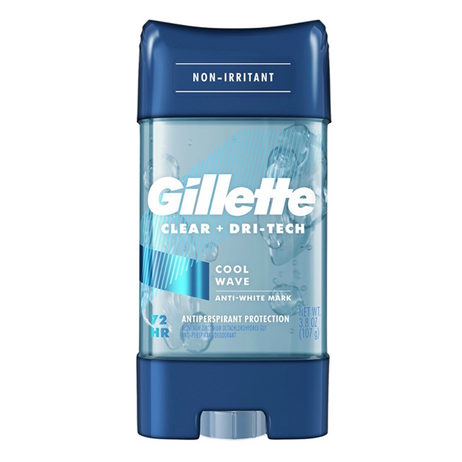 Lăn khử mùi dạng gel Gillette Clear Gel Cool Wave - Mỹ - 107g