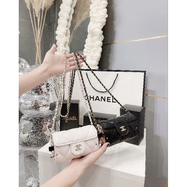 túi #chanel mini dạng trống size16 k hộp