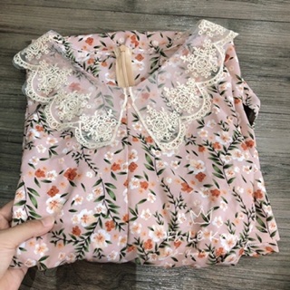 Váy hoa cổ ren (hàng thiết kế)