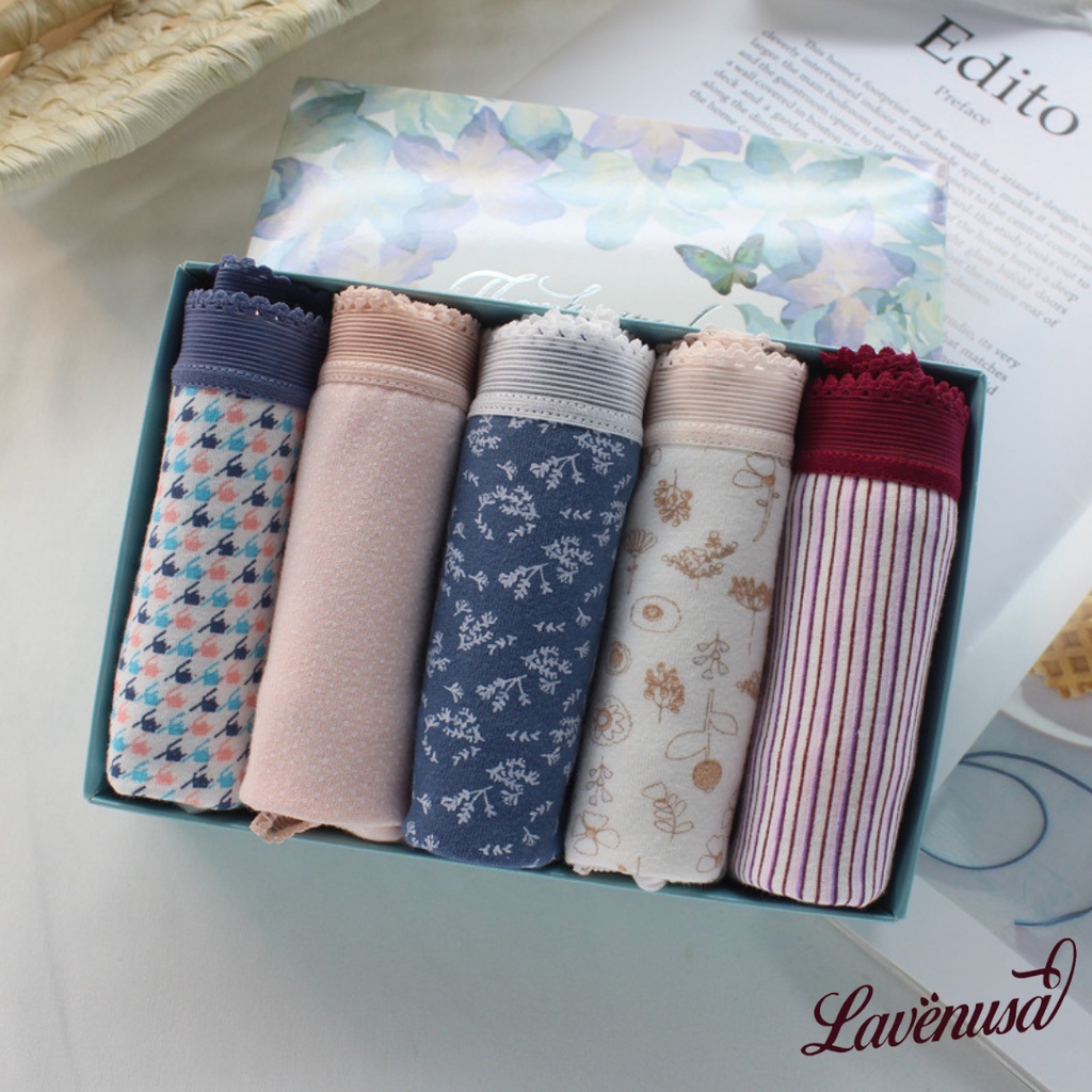 Quần lót nữ Cotton thổ cẩm kháng khuẩn cao cấp siêu thấm hút LAVENUSA QL25