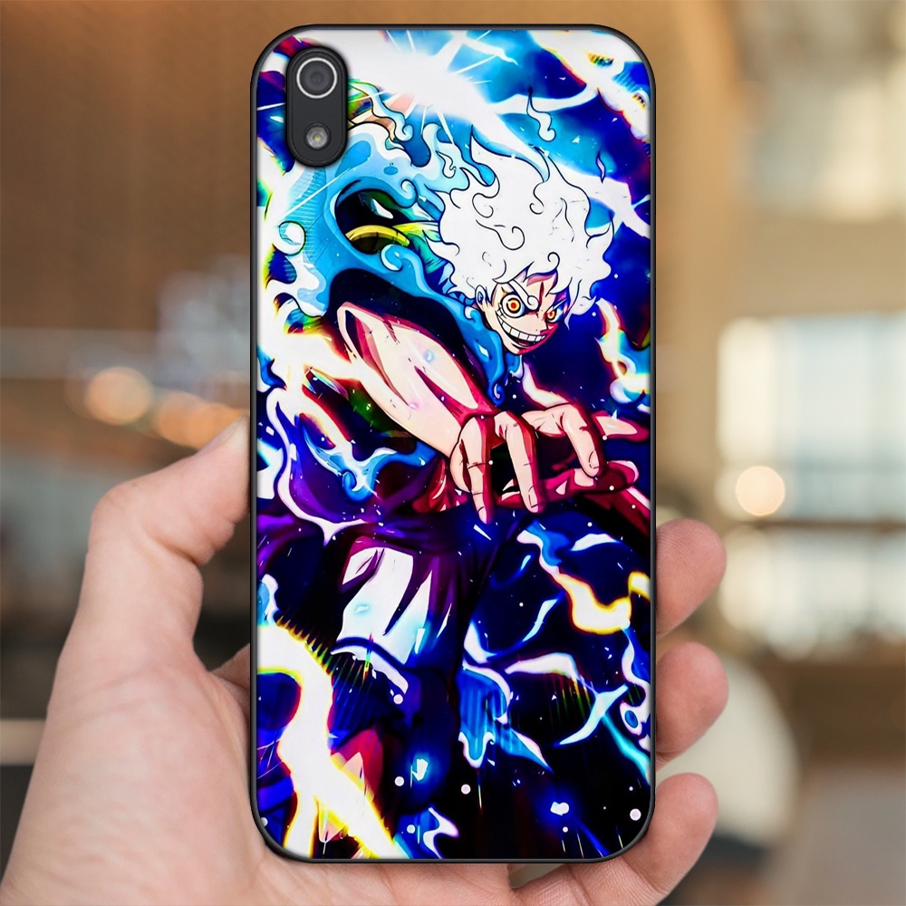 Ốp lưng Xiaomi Redmi 7A viền đen in hình Luffy One Piece