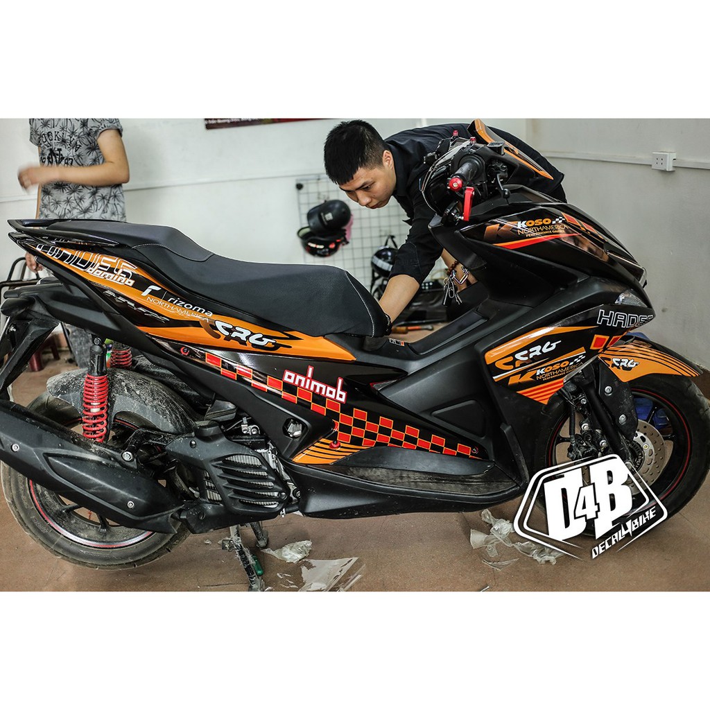 [D4B-Tem chuẩn xịn] Tem trùm xe NVX CRG Racing