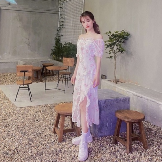 Đầm Voan Lụa Hoa Hồng nhí