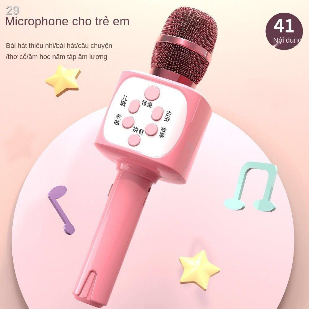 micro trẻ em hát karaoke máy đồ chơi âm thanh tích hợp điện thoại di động bluetooth không dây bé trai và gái