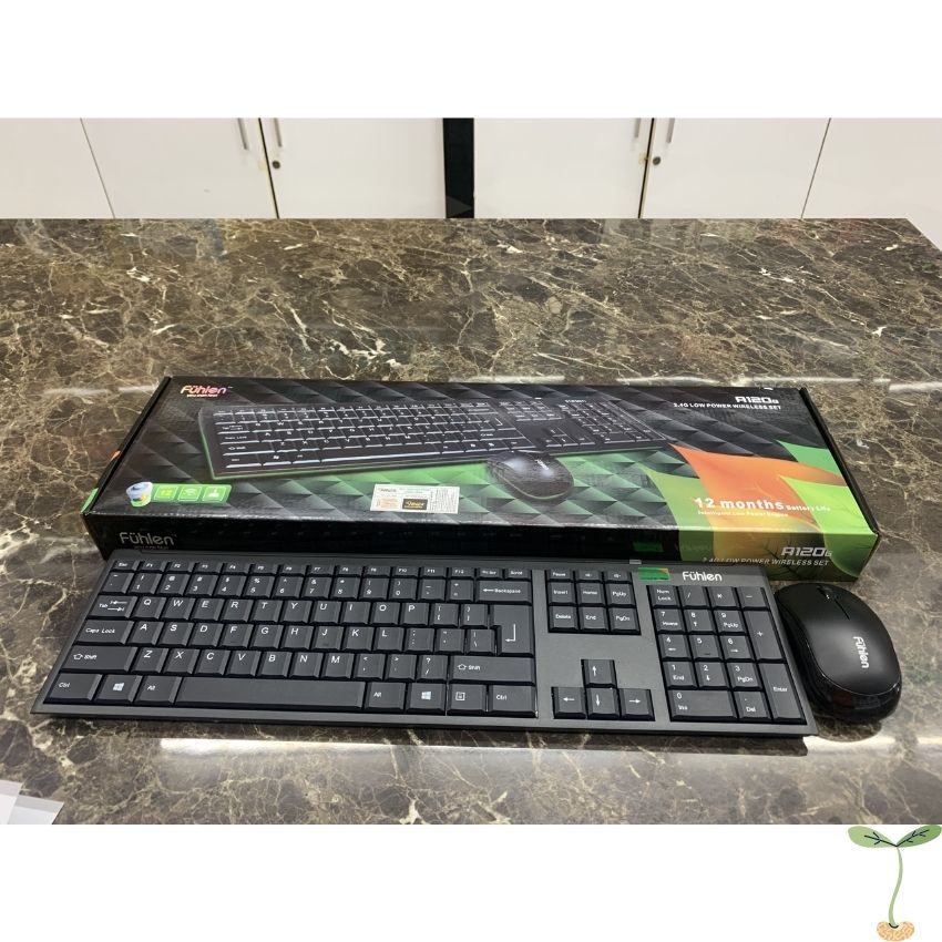 Bộ bàn phím và chuột không dây Fuhlen A120G fullsize wireless, hàng chính hãng bảo hành 24 tháng