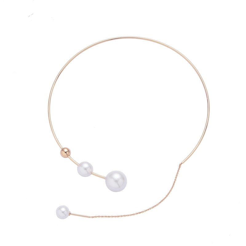 Vòng cổ choker đính ngọc trai nhân tạo thời trang 2022