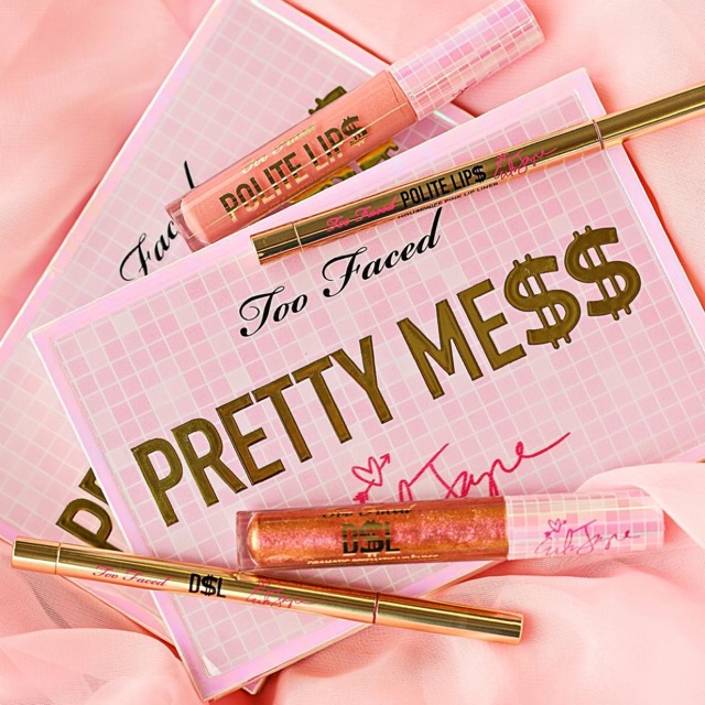 Too Faced Set Son Bóng Nhũ &amp; Chì Môi -  Set DSL &amp; Set Polite Lip